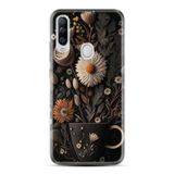 Kılıfland General Mobile GM 20 Pro Kılıf, Boutique Baskılı, Kahve Çiçek Desen, Siyah