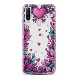 Kılıfland General Mobile GM 20 Pro Kılıf, Boutique Baskılı, Kalpler ve Çiçek Desenli, Pembe