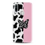 Kılıfland General Mobile GM 20 Pro Kılıf, Boutique Baskılı, Kelebek Desenli, Pembe-Beyaz