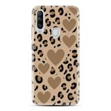 Kılıfland General Mobile GM 20 Pro Kılıf, Boutique Baskılı, Leopar ve Kalp Desen, Bej