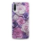 Kılıfland General Mobile GM 20 Pro Kılıf, Boutique Baskılı, Mor Güller, Resimli