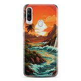 Kılıfland General Mobile GM 20 Pro Kılıf, Boutique Baskılı, Retro Mountain Tasarım, Turuncu