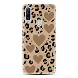 Kılıfland General Mobile GM 20 Pro Kılıf, Leopar Kalp Baskılı, Bej
