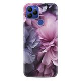 Kılıfland General Mobile GM 21 ile Uyumlu Kılıf, Boutique Baskılı Çiçek Desenli, Mor