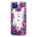 Kılıfland General Mobile GM 21 Kılıf, Boutique Baskılı, Kalpler ve Yapraklarla Desenli, Renk9