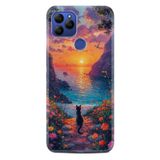Kılıfland General Mobile GM 21 Kılıf, Boutique Baskılı, Manzara Kedi Desenli