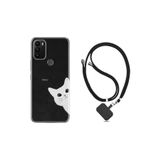 kilifland General Mobile Gm 21 Plus ile Uyumlu Kılıf Ipli Boyun Askılı Desenli Silikon Çılgın Kedi 1895
