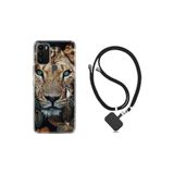 kilifland General Mobile Gm 21 Plus ile Uyumlu Kılıf Ipli Boyun Askılı Desenli Silikon Flowers Leon 2 1342