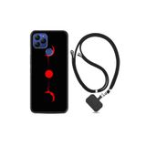 kilifland General Mobile Gm 21 Plus ile Uyumlu Kılıf Ipli Boyun Askılı Desenli Silikon Red Moon 1710