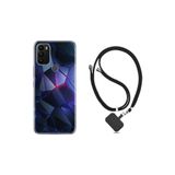 kilifland General Mobile Gm 21 Plus ile Uyumlu Kılıf Ipli Boyun Askılı Desenli Silikon Üçgenler 2 1872