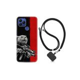 kilifland General Mobile Gm 21 Plus ile Uyumlu Kılıf Silikon Ipli Boyun Askılı Desenli Çılgın Kedi 1674