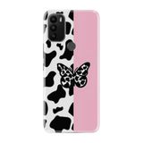 Kılıfland General Mobile GM 21 Plus Kılıf, Boutique Baskılı, Kelebek Desenli, Pembe-Beyaz