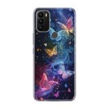 Kılıfland General Mobile GM 21 Plus Kılıf, Boutique Baskılı, Neon Kelebekler, Renkli