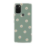 Kılıfland General Mobile GM 21 Plus Kılıf, Boutique Baskılı, Yeşil Papatyalar Desenli