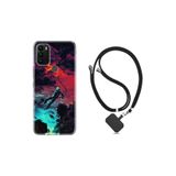 Kılıfland General Mobile GM 21 Plus Kılıf, İpli Boyun Askılı, Desenli Silikon, Astronot Düşerken, Renkli