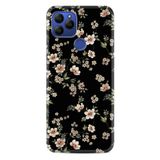 Kılıfland General Mobile GM 21 Pro Kılıf, Boutique Baskılı, Çiçek Desenli, Siyah Fon