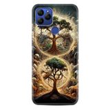 Kılıfland General Mobile GM 21 Pro Kılıf, Boutique Baskılı, İkili Ağaç Desenli, Renkli