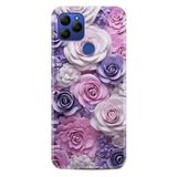 Kılıfland General Mobile GM 21 Pro Kılıf, Boutique Baskılı, Mor Güller, Resimli