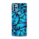Kılıfland General Mobile GM 21 Pro New Edition ile Uyumlu Silikon Kılıf, Mavi Kelebek Desenli