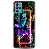 Kılıfland General Mobile GM 21 Pro Uyumlu Silikon Kılıf, Exclusive Butterfly Neon Desen