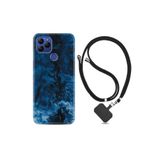 kilifland General Mobile Gm 21 Uyumlu ile Uyumlu Kılıf Silikon Ipli Boyun Askılı Desenli Blue Zigzag 1687