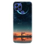 Kılıfland General Mobile GM 21 Uyumlu Kılıf, Silikon, Desen Exclusive Ay ve Kız, Çok Renkli