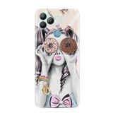 Kılıfland General Mobile GM 22 Plus Kılıf, Silikon, Desenli Baskılı, Donut Girl, Renkli