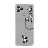 Kılıfland General Mobile GM 22 Plus Kılıf, Silikon, Panda Desen, Gri