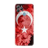 Kılıfland General Mobile GM 22 Plus Kılıf, Silikon, Türk Bayrağı Desenli, Kırmızı