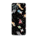 Kılıfland General Mobile GM 22 Plus Uyumlu Kılıf, Silikon, Desen Özel Seri Planet Animals, Siyah