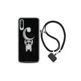 kilifland General Mobile Gm20 Pro ile Uyumlu Kılıf Resimli Desenli Silikon Boyun Askılı Panda Moon 18mate10lite