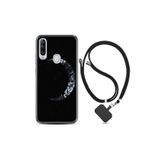 kilifland General Mobile Gm20 Pro ile Uyumlu Kılıf Silikon Desen Boyun Askılı Yalnız Ay 1744