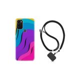 kilifland General Mobile Gm21 Plus ile Uyumlu Kılıf Silikon Desen Boyun Askılı Renk Cümbüşü 1631