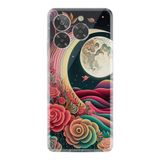 Kılıfland General Mobile GM5 Plus Kılıf, Boutique Baskılı, Platonik Ay Desenli, Renkli