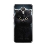 Kılıfland General Mobile GM5 Plus Kılıf, Boutique Baskılı, Resimli Tombul Kedi, Siyah