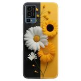 Kılıfland General Mobile GM9 Pro Kılıf, Boutique Baskılı, Sarı Beyaz Çiçek Desenli