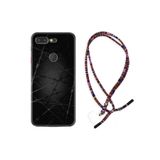 kilifland General Mobile Gm9 Pro Uyumlu ile Uyumlu Kılıf Rasta Ipli Boyun Askılı Desenli Silikon Dikenli Tel 1779