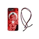 kilifland General Mobile Gm9 Pro Uyumlu ile Uyumlu Kılıf Rasta Ipli Boyun Askılı Desenli Silikon Türk Bayrağı 3 1395