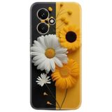 Kılıfland Honor 400 ile Uyumlu Kılıf, Boutique Baskılı, Sarı Beyaz Çiçek Desenli