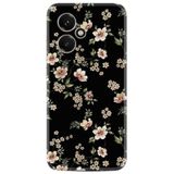 Kılıfland Honor 400 ile Uyumlu Kılıf, Boutique Baskılı, Siyah Fon Çiçek Desen