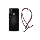 kilifland Hot 9 Play ile Uyumlu Kılıf Rasta Ipli Boyun Askılı Desenli Silikon Dikenli Tel 1779