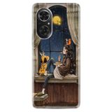 Kılıfland Huawei Honor 50 ile Uyumlu Kılıf, Resimli Desenli Baskılı Silikon, Camera Glass, Rengarenk