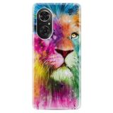 Kılıfland Huawei Honor 50 ile Uyumlu Kılıf, Silikon, Renkli Desenli Baskılı, Colorful Leon