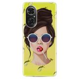 Kılıfland Huawei Honor 50 ile Uyumlu Kılıf, Silikon, Resimli Desenli Baskılı, Lollipop Woman, Sarı