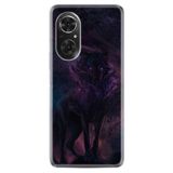 Kılıfland Huawei Honor 50 ile Uyumlu Silikon Kılıf, Desen Özel Seri, Black Purple Wolf