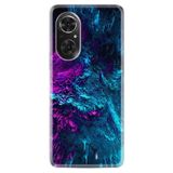 Kılıfland Huawei Honor 50 ile Uyumlu Silikon Kılıf, Desen Özel Seri Explosive, Mavi-Mor
