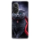 Kılıfland Huawei Honor 50 ile Uyumlu Silikon Kılıf, Desen Özel Seri, Super Cat, Gri