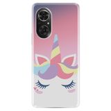 Kılıfland Huawei Honor 50 ile Uyumlu Silikon Kılıf, Desen Özel Seri Sweety Unicorn, Pembe