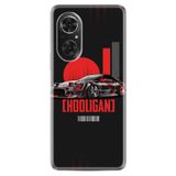 Kılıfland Huawei Honor 50 ile Uyumlu Silikon Kılıf, Hooligan Desen, Siyah-Kırmızı