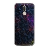 Kılıfland Huawei Mate 10 Lite ile Uyumlu Silikon Kılıf, Renkli Prizmalar Desen, Siyah